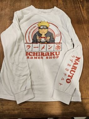 Hurley White Naruto Ichiraku Ramen Shop Long Sleeve Tee